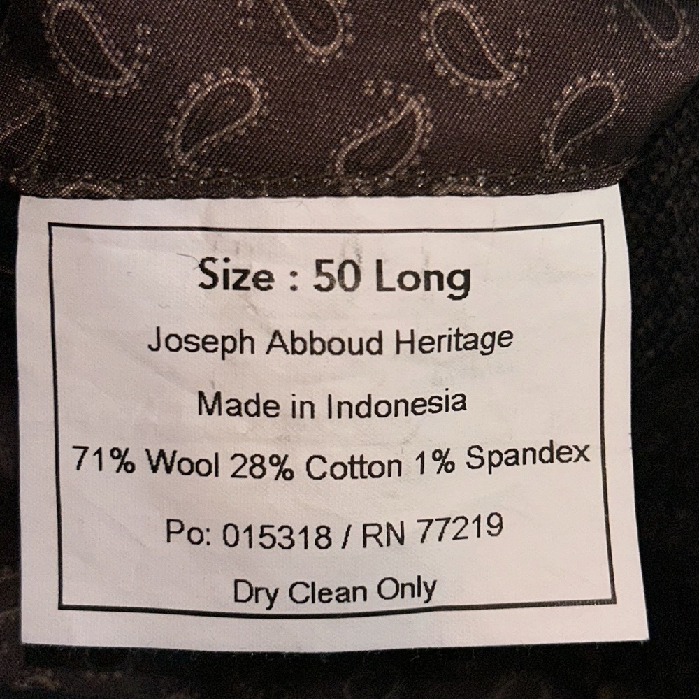TESSUTO ITALIANO LeoMaster JOSEPH ABBOUD HERITAGE BLAZER SIZE 50L Brown Double - Picture 6 of 16